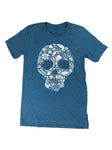 Floral Skull T-Shirt, Teal