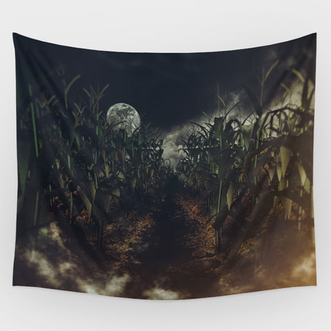 Full Moon Corn Field Backdrop