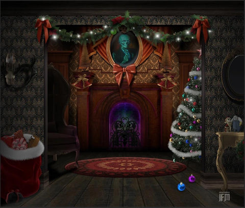 Haunted Mansion - Christmas Haunted Mansion Backdrop